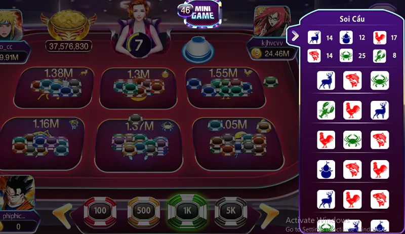 Anh em nên nắm các tính năng quan trọng khi chơi Bầu Cua